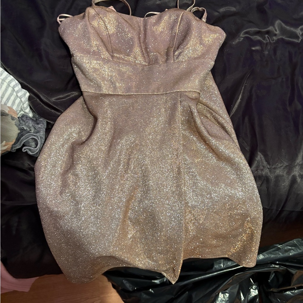 Elegant Rosegold Prom Dress